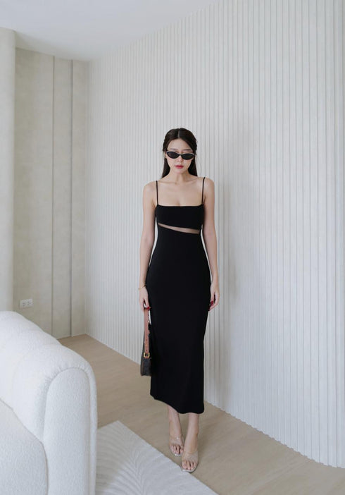 Spaghetti straps Sleeveless Hollow Out A-Line Dresses